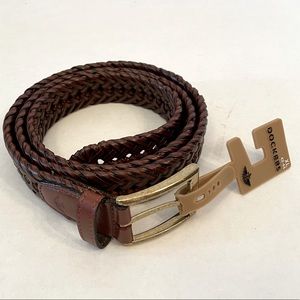 Dockers leather woven belt